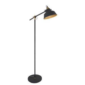 Mexlite Nove vloerlamp – ø 28 cm – E27 (grote fitting) – Zwart