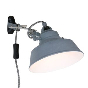 Mexlite Nove wandlamp – ø 18 cm – E27 (grote fitting) – Grijs