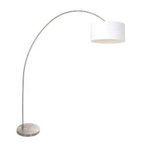 Mexlite Solva vloerlamp – E27 (grote fitting) – Staal