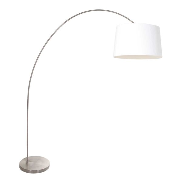 Mexlite Solva vloerlamp – E27 (grote fitting) – Staal