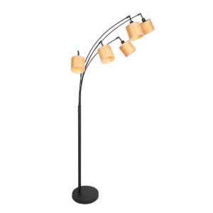 Steinhauer Bambus vloerlamp – E14 (kleine fitting) – Zwart