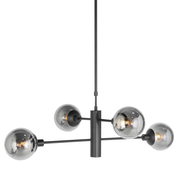 Steinhauer Constellation hanglamp – ø 90 cm – In hoogte verstelbaar – E27 + GU10 – Zwart