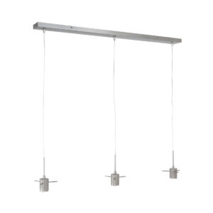 Steinhauer Glass light hanglamp – In hoogte verstelbaar – E27 (grote fitting) – Staal