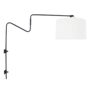 Steinhauer Linstrom wandlamp – E27 (grote fitting) – Zwart