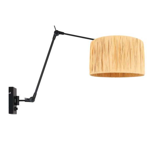 Steinhauer Prestige chic wandlamp – E27 (grote fitting) – Zwart