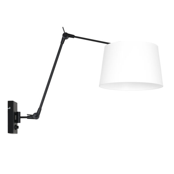 Steinhauer Prestige chic wandlamp – E27 (grote fitting) – Zwart