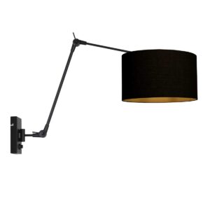 Steinhauer Prestige chic wandlamp – E27 (grote fitting) – Zwart