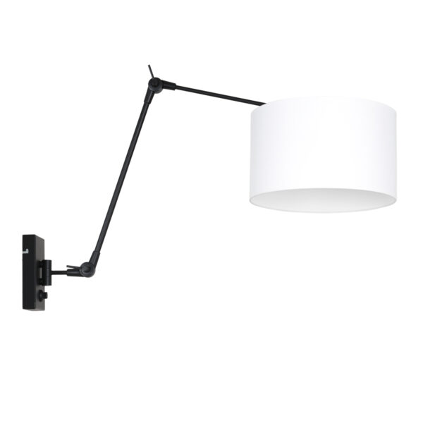 Steinhauer Prestige chic wandlamp – E27 (grote fitting) – Zwart