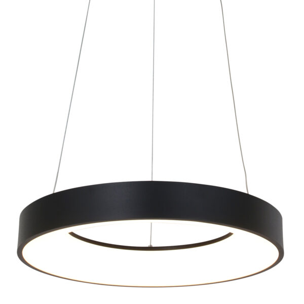 Steinhauer Ringlede hanglamp – ø 48 cm – In hoogte verstelbaar – Ingebouwd (LED) – Zwart