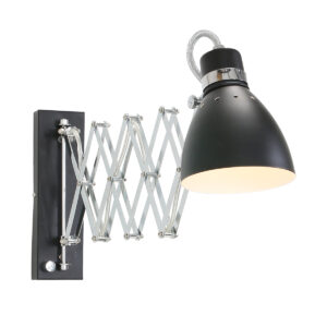 Steinhauer Spring wandlamp – E27 (grote fitting) – Zwart