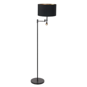 Steinhauer Stang vloerlamp – LED + E27 – Zwart