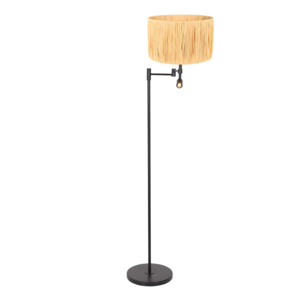 Steinhauer Stang vloerlamp – LED + E27 – Zwart