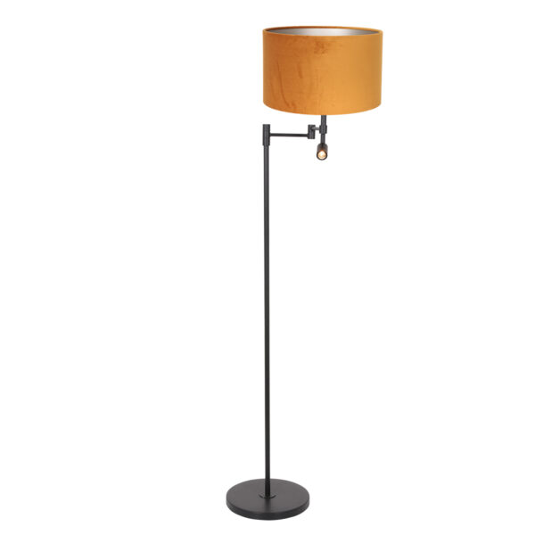 Steinhauer Stang vloerlamp – LED + E27 – Zwart