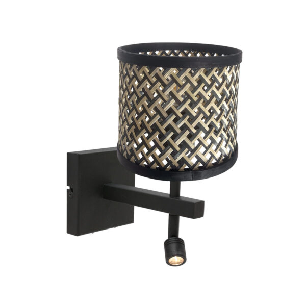 Steinhauer Stang wandlamp – LED + E27 – Zwart