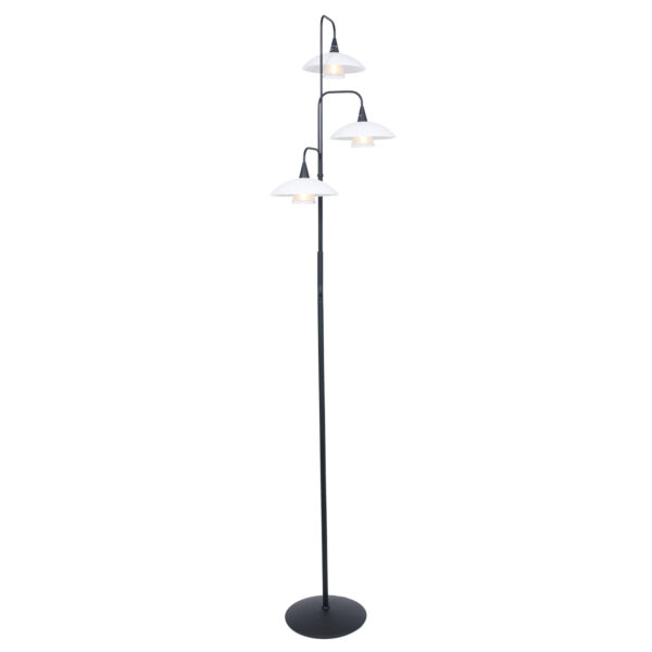 Steinhauer Tallerken vloerlamp – G9 – Zwart