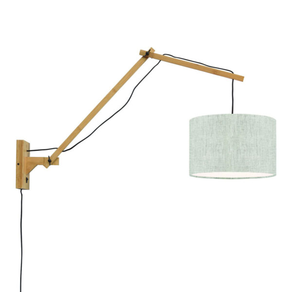 Witgrijze wandlamp dubbelgewricht naturel GOOD&MOJO Andes