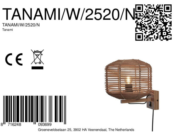 Rotan naturel bohemian wandlamp GOOD&MOJO Tanami - Image 9