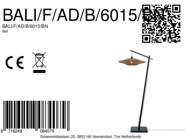 Zwarte vloerlamp ufo middelgroot GOOD&MOJO Bali - Image 9