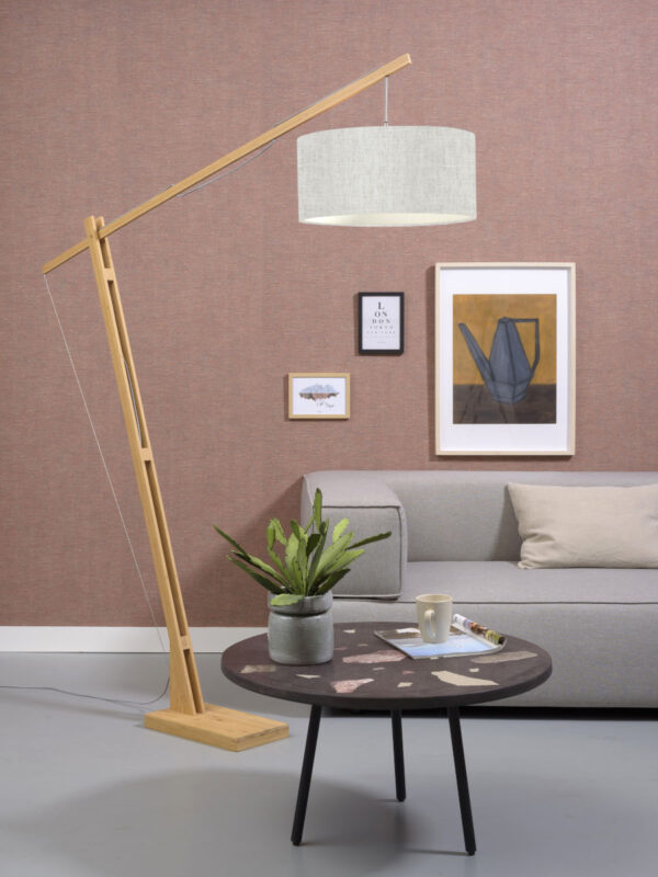 Grijze bamboe Scandinavische vloerlamp GOOD&MOJO Montblanc - Image 5