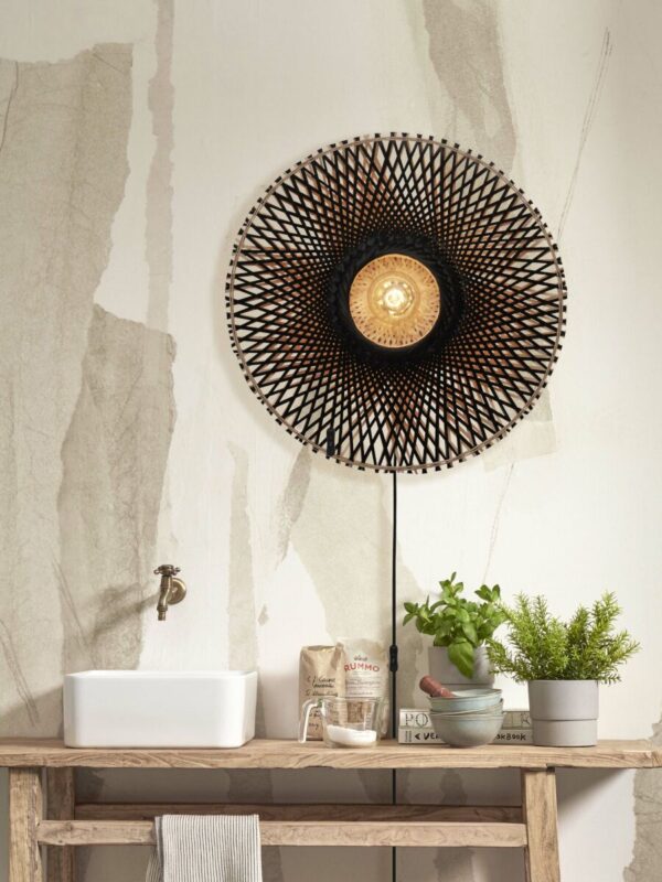 Bamboe wandlamp naturel/zwart bohemian M GOOD&MOJO Kalimantan - Image 11
