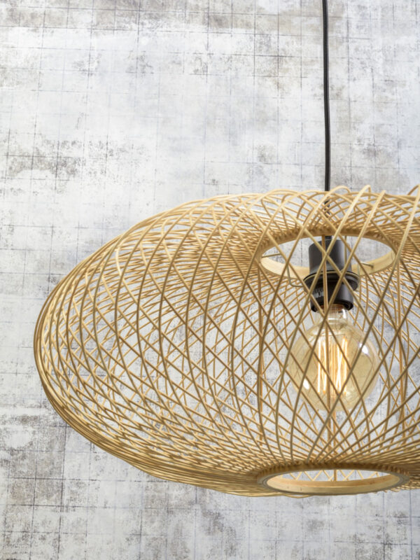Naturel-bamboe zwarte bohemian hanglamp GOOD&MOJO Cango - Image 3